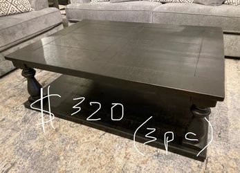 Black 3pc coffee table/sofa table/corner table