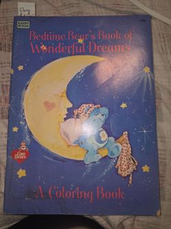 1983 Care Bears Bedtime Bear's Book of Wonderful Dreams Coloring Book