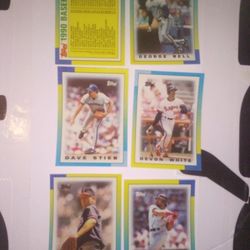 20 MINIATURE BASEBALL Cards Vintage Small 90's Topps MLB Nolan Ryan  Baseball Lot 