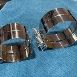 4"and 5" Stainless Steel Exhaust Clamp Muffler Clamp Lap Joint Band Clamp Universal