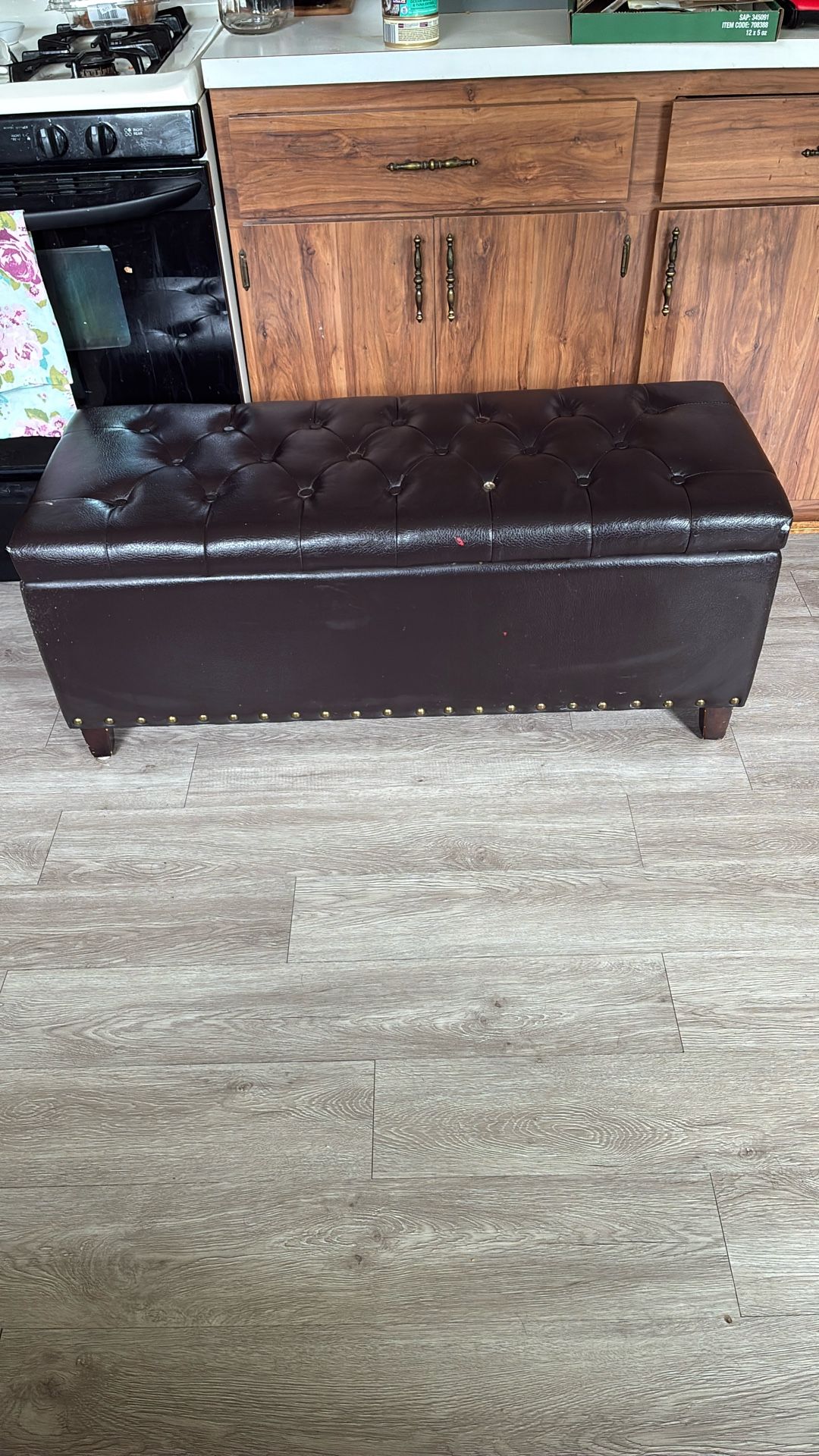 Leather Ottoman
