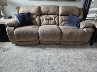 Taupe Reclining Couch