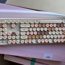 Brand new keyboard and mouse never opened (milk tea- colorful)