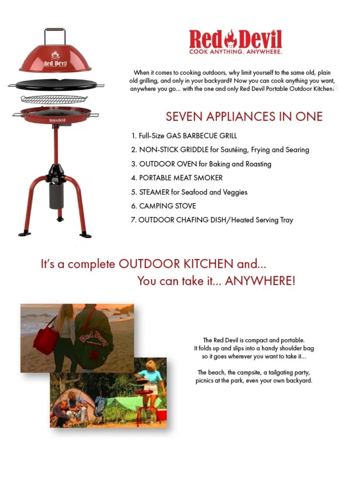 Red Devil Portable Outdoor Kitchen