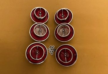 1963 Impala Tail Light Bezel Complete Set