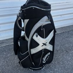 Callaway X-Series 10-Way Golf Cart Bag With Rain Cover! Some Peeling on Silver Part. 