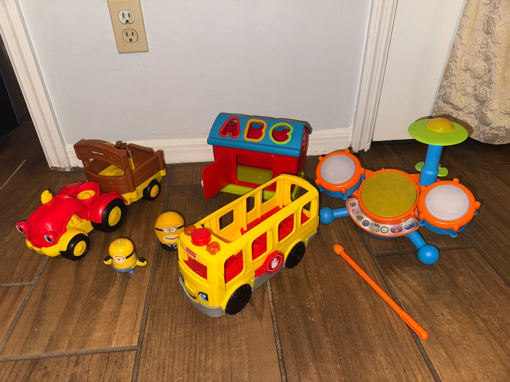 Fisher-Price Yellow and Red Learning Toy Vehicles