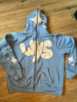 Mens blue zip up hoodie size M