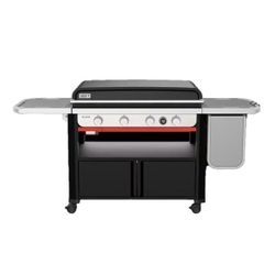 Weber Slate 36" Rust-Resistant 4 Burner Liquid Propane Digital Thermometer Outdoor Griddle Black 36