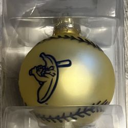 Tree Buddees x Savannah Bananas Yellow Banana Ball Baseball Glass Ornament