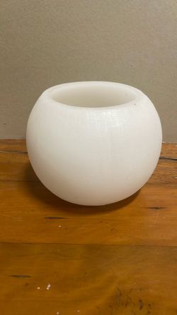 White Candle Pot