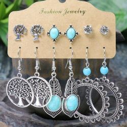 6 Pairs Of Earrings 