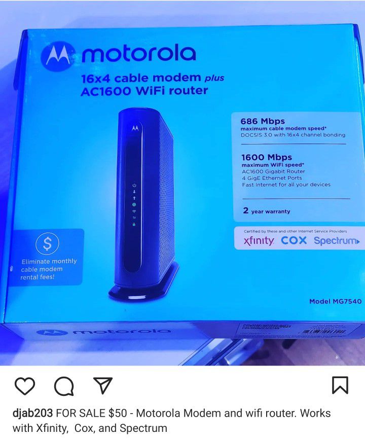 Motorola Modem For Xfinity And Cox