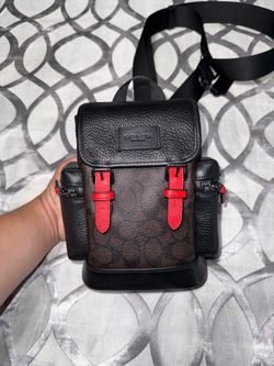 COACH New Men’s small Sprint Sling Leather Backpack Bag