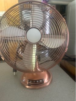 Rose gold chrome fan