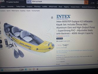 Intex Explorer K2 Inflatable Kayak Set