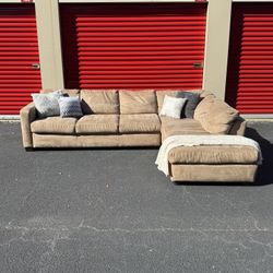 FREE DELIVERY - Excellent Condition Sectional Brown 