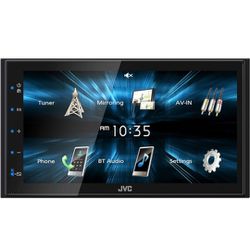 JVC KW-M150BT Bluetooth Car Stereo Receiver with USB Port – 6.75" Touchscreen Display - AM/FM Radio - MP3 Player Double DIN – 13-Band EQ (Black)

