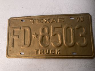 73 License Plate