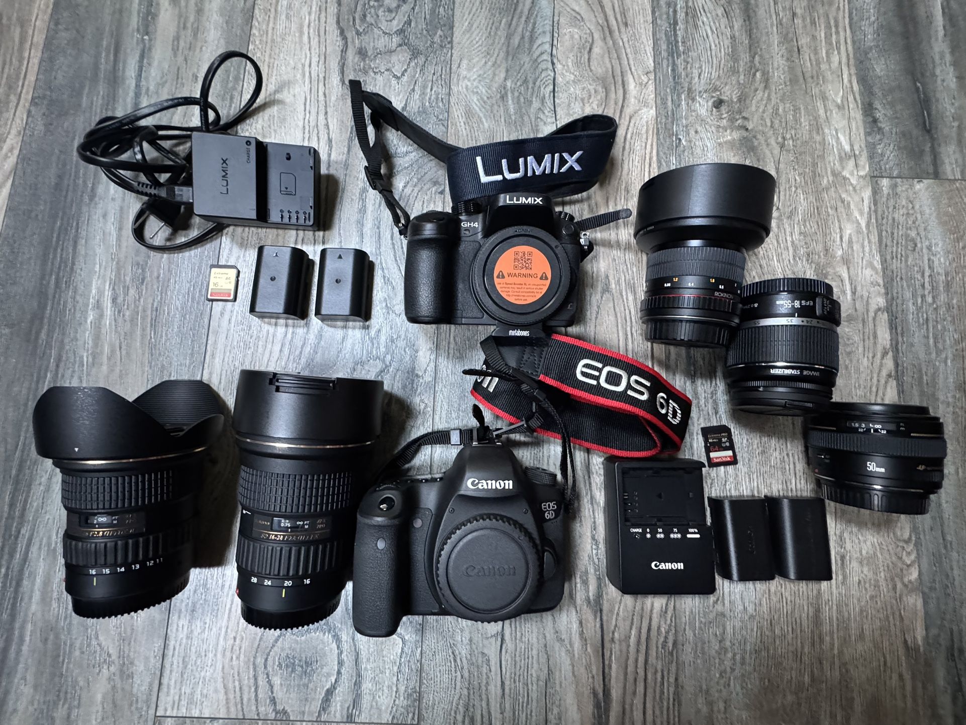 Canon 6D + Lumix GH4 + 5 Lenses Bundle (Canon EF) - Great Deal