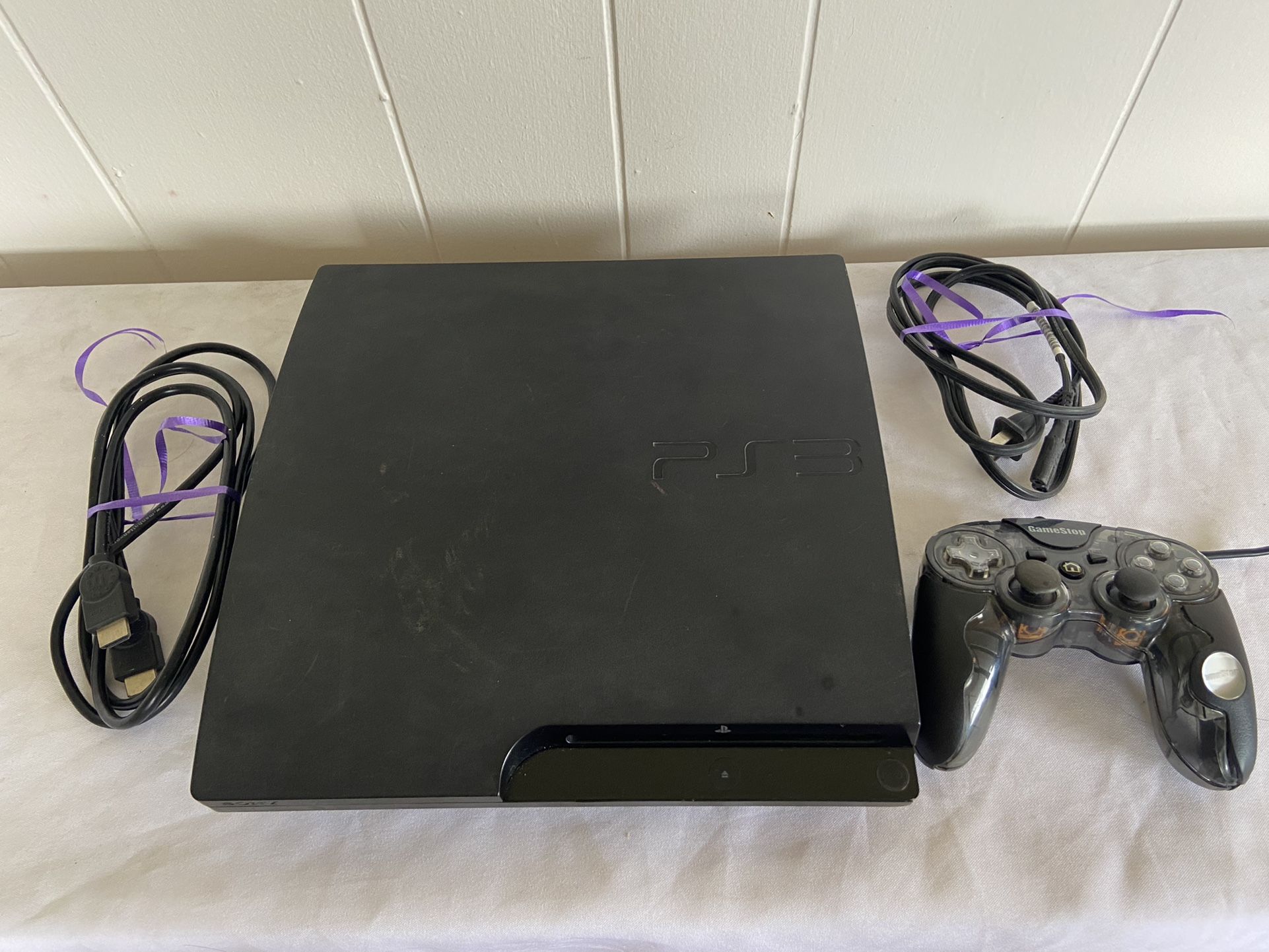 PS3 Slim Console 320 GB W/ Cords & Controller