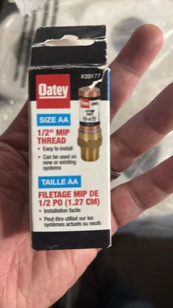 Oatey 1/2" MIP Thread Fitting Size AA