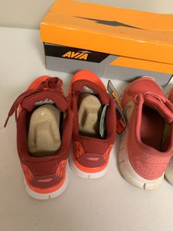 New Avia and preowned Nike. Both size 6. Avia’s are new in the box and the Nike are preowned
