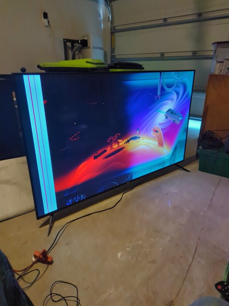 Flat screen TV onn 85"