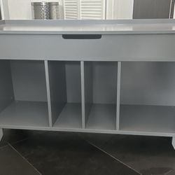 Brand New Gray storage Bench