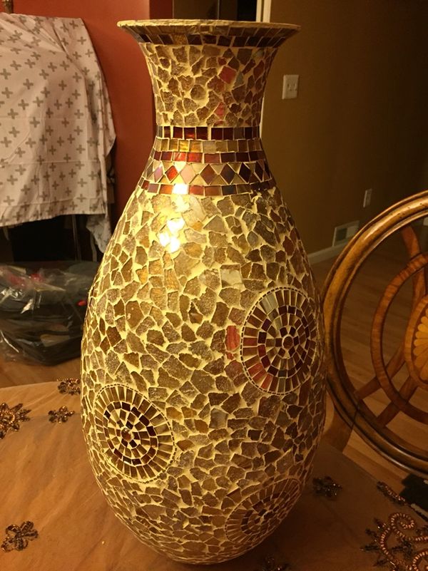 Large Gold Mosaic Vase Best Vase Decoration 2018