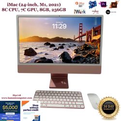 iMac (24-inch, M1, 2021) 8C\ 7C\ 8GB\ 256GB Pink "H91718"