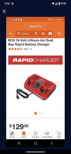 M18 18-Volt Lithium-Ion Dual Bay Rapid Battery Charger