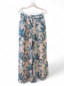 HPS floral wide leg linen pants size small
