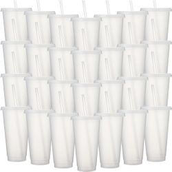 60 cups with straws and lids