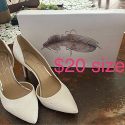 White Jessica Simpson High Heels 