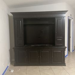  Black Wooden Tv Stand With Shelves 