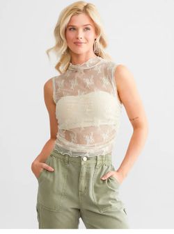 Women’s Free People Intimately Nice Try Floral Lace Tank