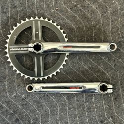 Redline 180mm BMX bike crank arms with Redline 39t chainring 