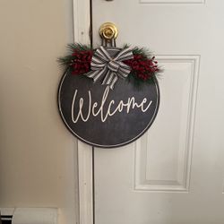 Pretty Wooden Welcome Sign
