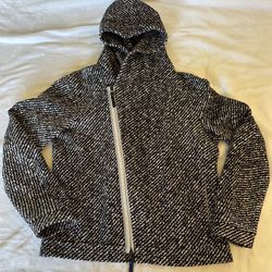 Emporio Armani Wool, Hooded, Zip Up Jacket