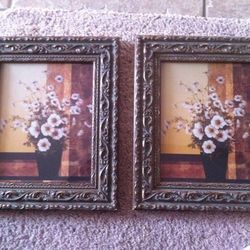 Vintage Distress frame set With Floral Design