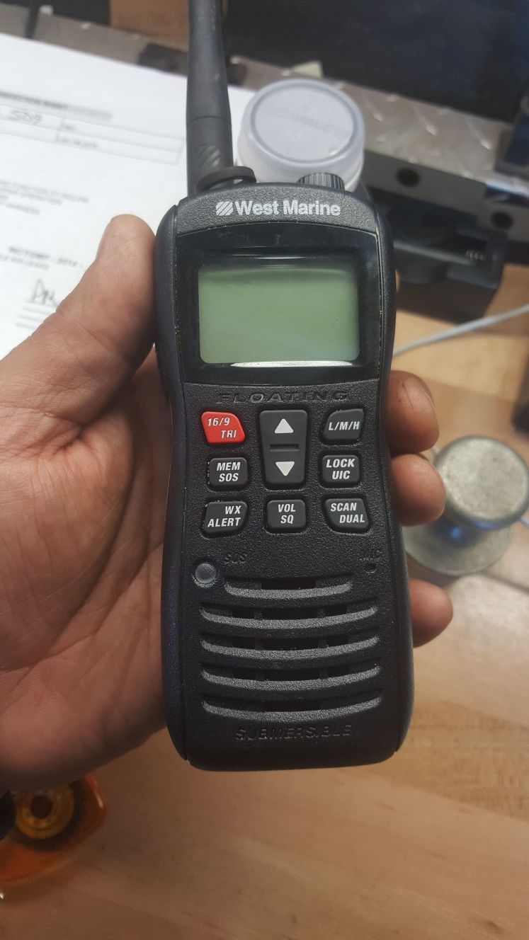 Handheld VHF Radios WEST MARINE VHF160 Floating 6W Handheld VHF Radio