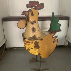 Rustic Metal Chicken 3ft