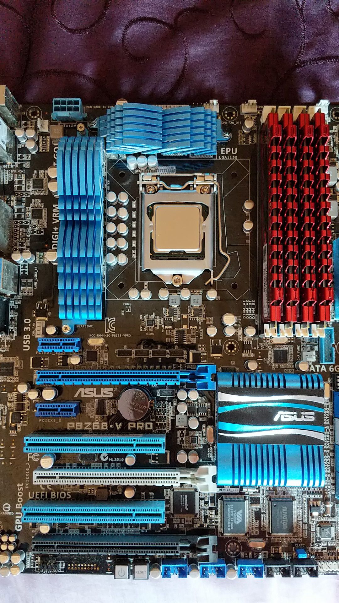 i7-2600K Intel CPU and P8Z68-V Pro Mobo