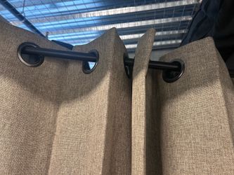 Tan/Brown/Gold 4 panel curtain