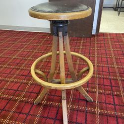 Antique Bar Stool Drafting Stool