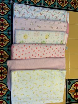 Carters cotton receiving blankets-set of 6