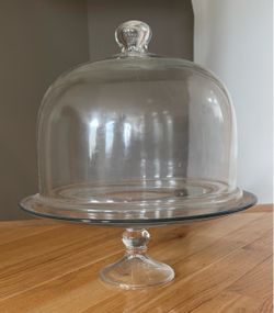 Glass Cake Stand with Dome Lid