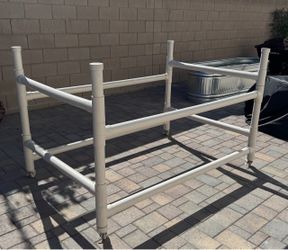 PVC Pipe Frame Stand with Casters for Storage of Kayaks, Boats, Ladders, etc