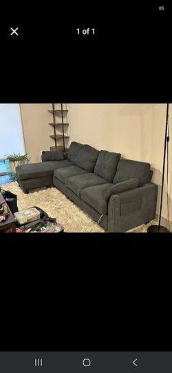 Blue ish grey sectional sofa (DELIVERY AVAILABLE)